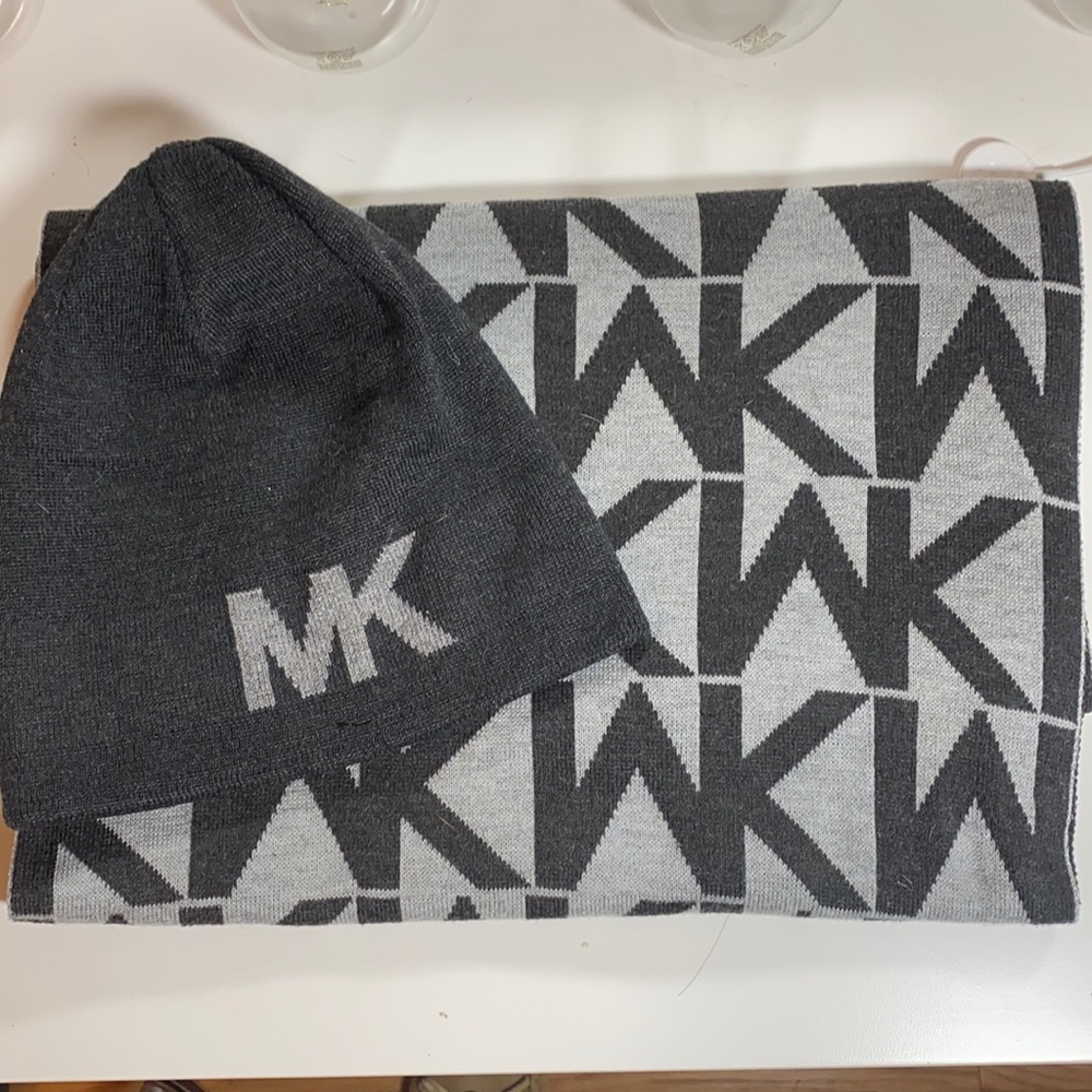 Michael Kors infinity scarf & matching beanie
